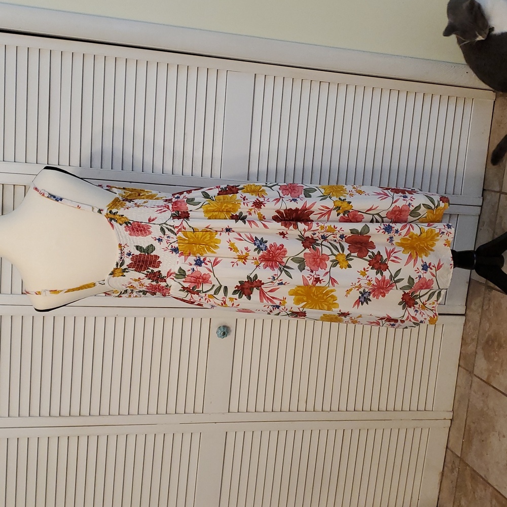 Old Navy Cami Floral Midi Dress with Pockets, Size Large - Picture 6 of 13